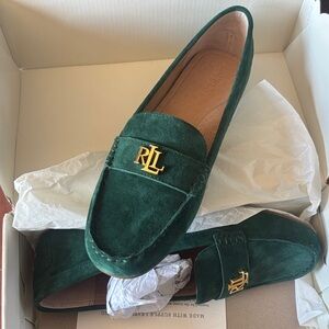 Polo by Ralph Lauren Green Suede Women's Loafers